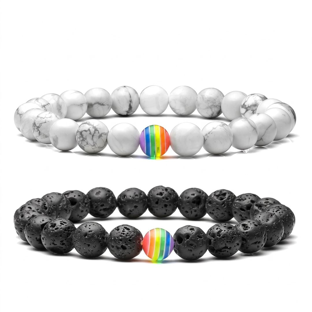 Pulseira Orgulho em Pedra Natural — Use Suas Cores