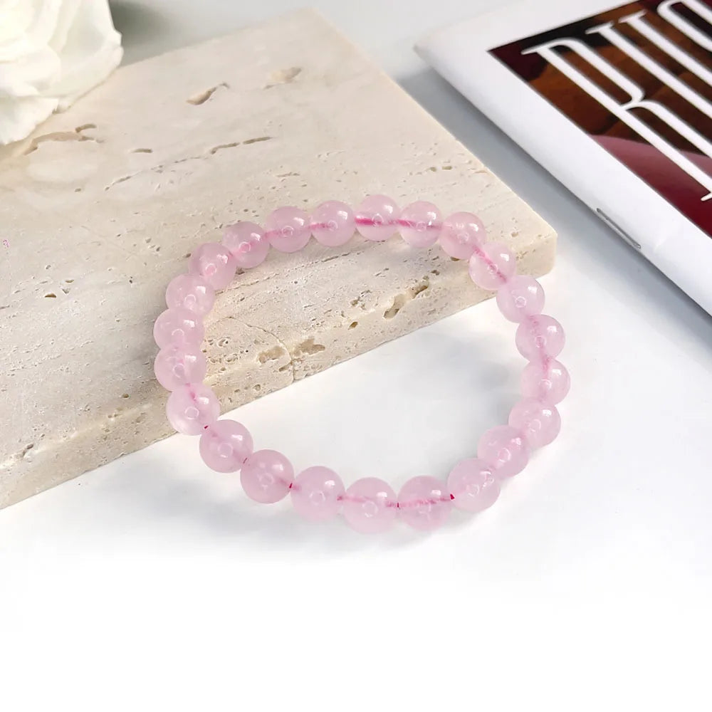 Pulseira Elegante de Pedra Natural 6mm – Modelo Unissex