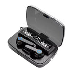 Fone de Ouvido Bluetooth TWS com Estojo de Carregamento Transparente – Design Moderno