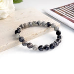Pulseira Elegante de Pedra Natural 6mm – Modelo Unissex