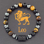 Pulseira dos Signos com Hematita e Olho-de-Tigre – 12 Signos