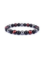 Pulseira Tripla Proteção com olho de tigre, obsidiana e pirita 6mm - foto 9
