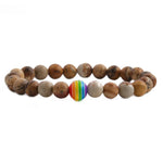 Pulseira Orgulho em Pedra Natural — 10 Cores