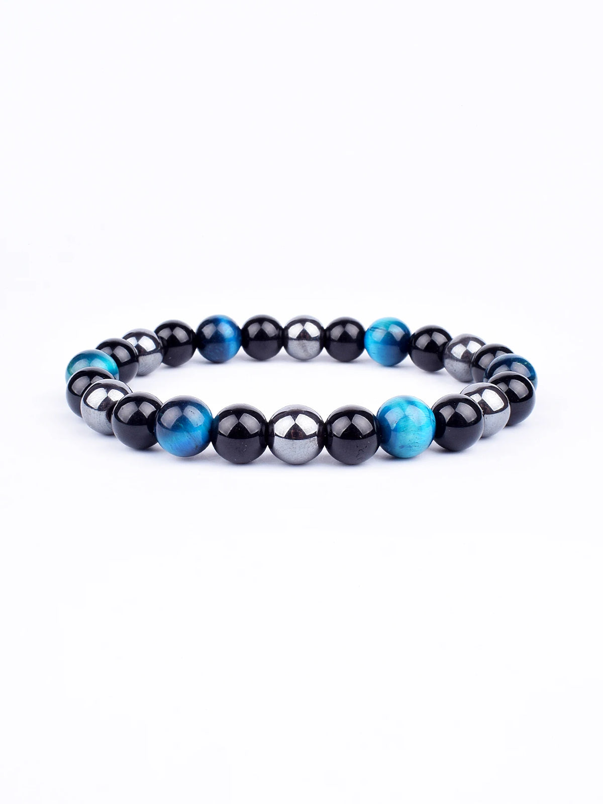 Pulseira Tripla Proteção com olho de tigre, obsidiana e pirita 6mm - foto 10