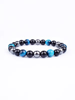 Pulseira Tripla Proteção com olho de tigre, obsidiana e pirita 6mm - foto 10