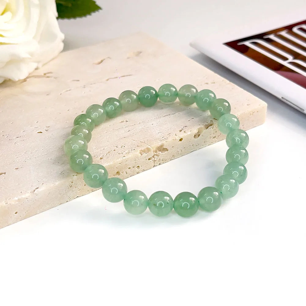 Pulseira Elegante de Pedra Natural 6mm – Modelo Unissex