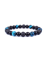 Pulseira Tripla Proteção com olho de tigre, obsidiana e pirita 6mm - foto 15