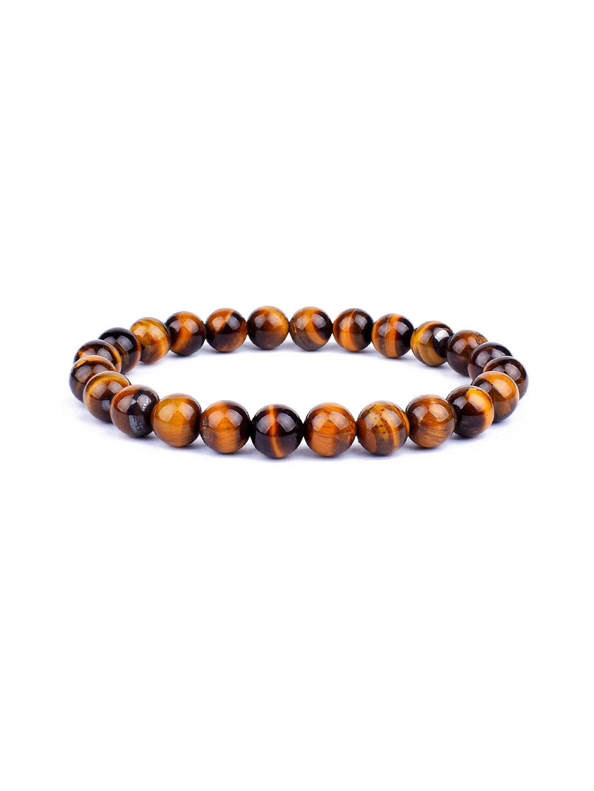 Pulseira de Olho de Tigre, Obsidiana e Pirita em Pedras Naturais 6mm