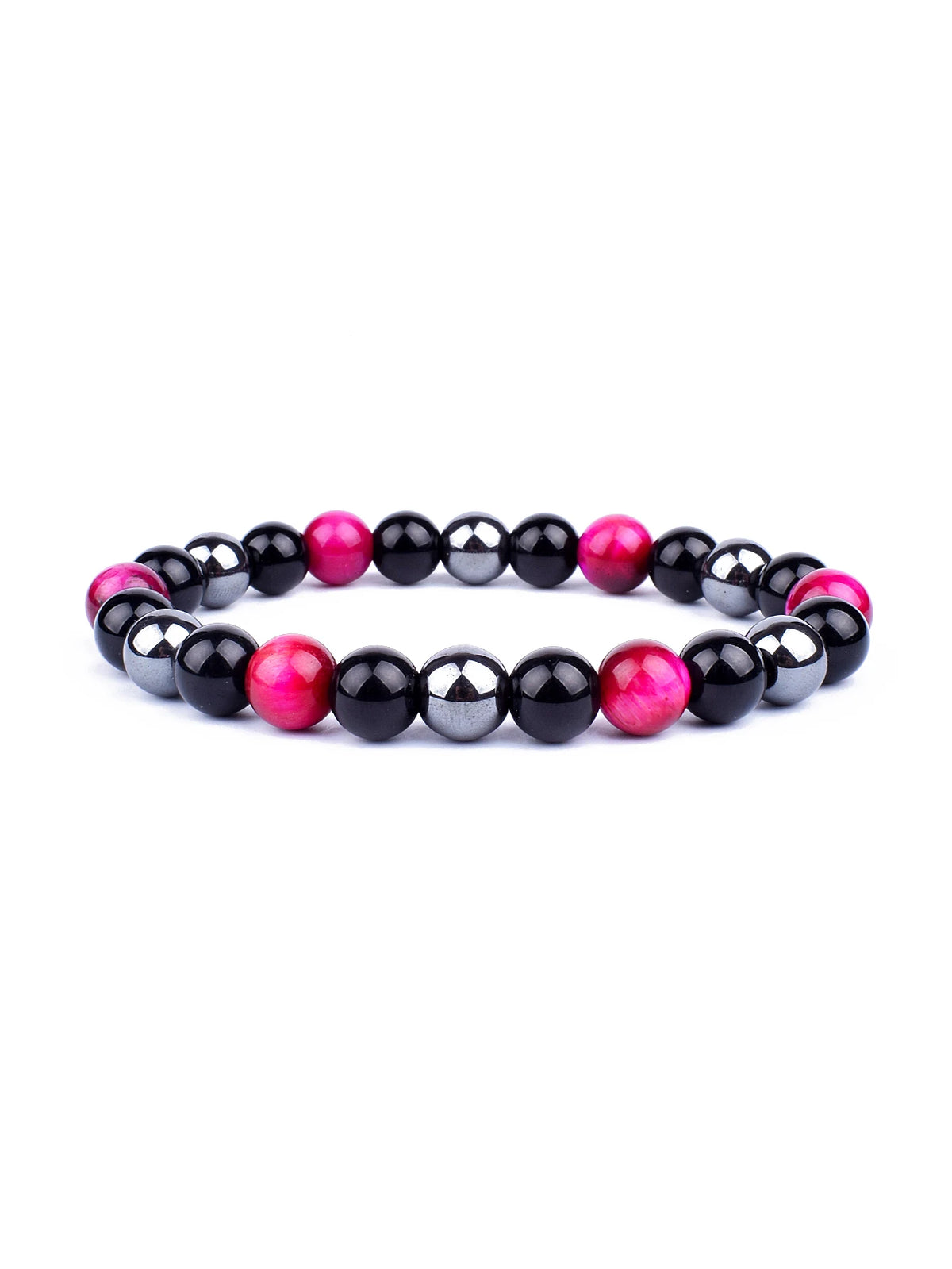 Pulseira Tripla Proteção com olho de tigre, obsidiana e pirita 6mm - foto 11