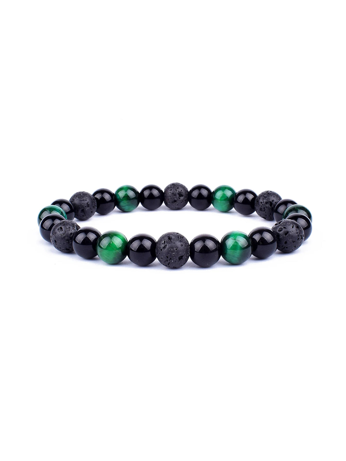 Pulseira Tripla Proteção com olho de tigre, obsidiana e pirita 6mm - foto 13