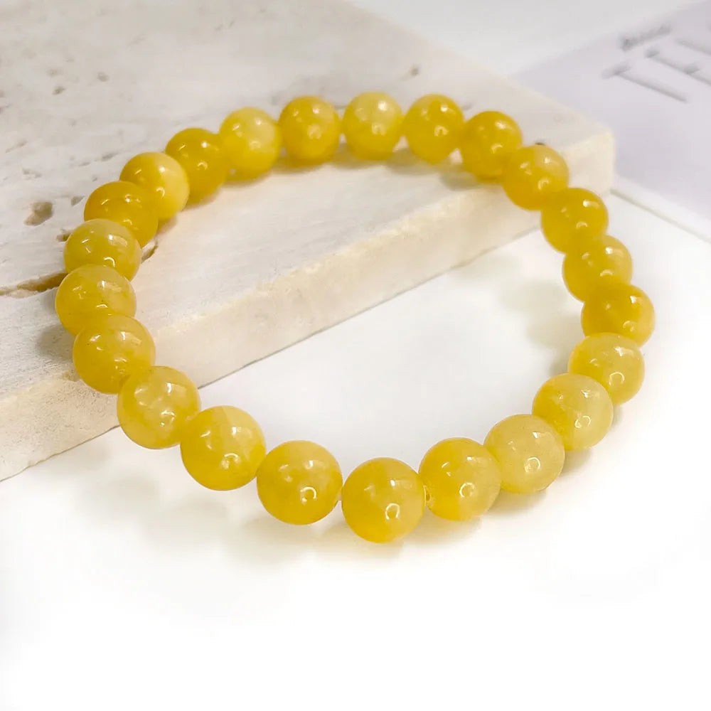 Pulseira Elegante de Pedra Natural 6mm – Modelo Unissex