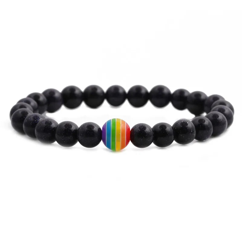 Pulseira Orgulho em Pedra Natural — 10 Cores
