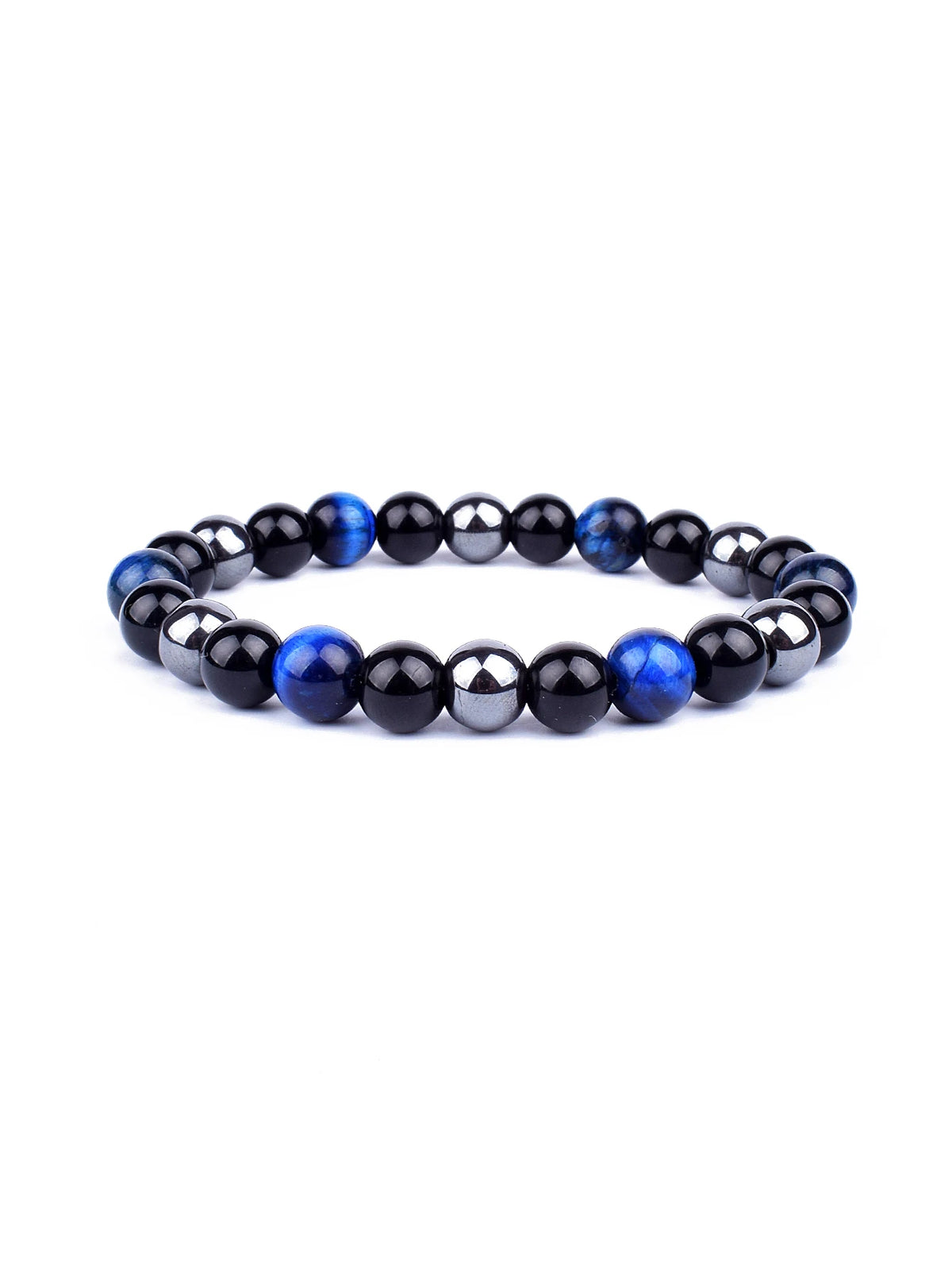 Pulseira Tripla Proteção com olho de tigre, obsidiana e pirita 6mm - foto 6