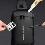 Mochila Antifurto Slim com Cadeado de Senha e Entrada USB