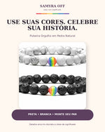 Pulseira Orgulho em Pedra Natural — Use Suas Cores