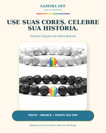 Pulseira Orgulho em Pedra Natural — Use Suas Cores
