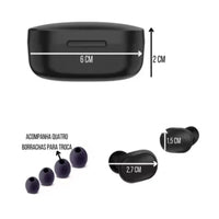 Fone De Ouvido Bluetooth 5.0 Tws E6S S/Fio Caixa Portátil Digital de Carregamento