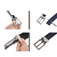 Cinto de Couro Genuíno Dupla Face Moda Retro