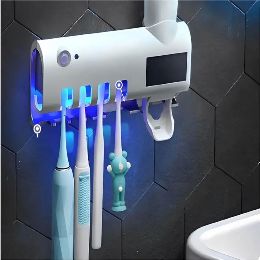 Dispenser Automático de Pasta de Dente com Suporte para Escovas