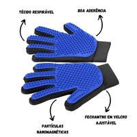 Luva Removedora de Pelos Pets Cães e Gatos