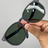 Óculos de Sol Masculinos Hexagonais Modernos e Casuais de Acetato de Alta Qualidade