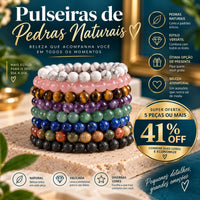 Pulseira de Pedra Natural 6mm Unissex – Elegância, Energia e Proteção
