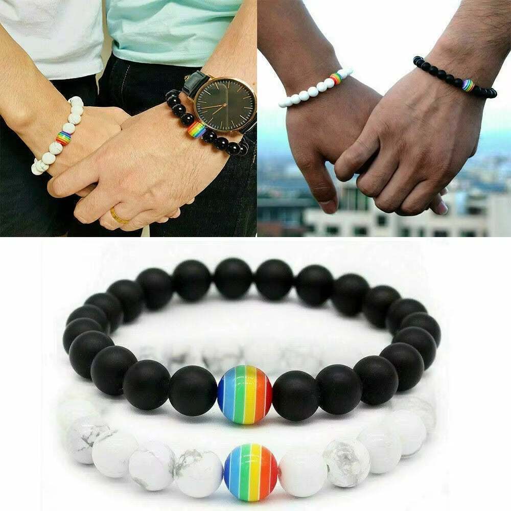 Pulseira Orgulho em Pedra Natural — 10 Cores