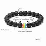 Pulseira Orgulho em Pedra Natural — Use Suas Cores