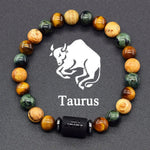 Pulseira dos Signos com Pedras Naturais Coloridas – 12 Signos