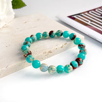 Pulseira de Pedra Natural 6mm Unissex – Elegância, Energia e Proteção