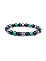 Pulseira Tripla Proteção com olho de tigre, obsidiana e pirita 6mm - foto 3