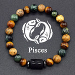 Pulseira dos Signos com Pedras Naturais Coloridas – 12 Signos