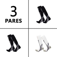 3 Pares Meias de Compressão Mágica, Recuperação de Corrida, Ciclismo, Alta Elasticidade, Respirabilidade e Absorção de Suor