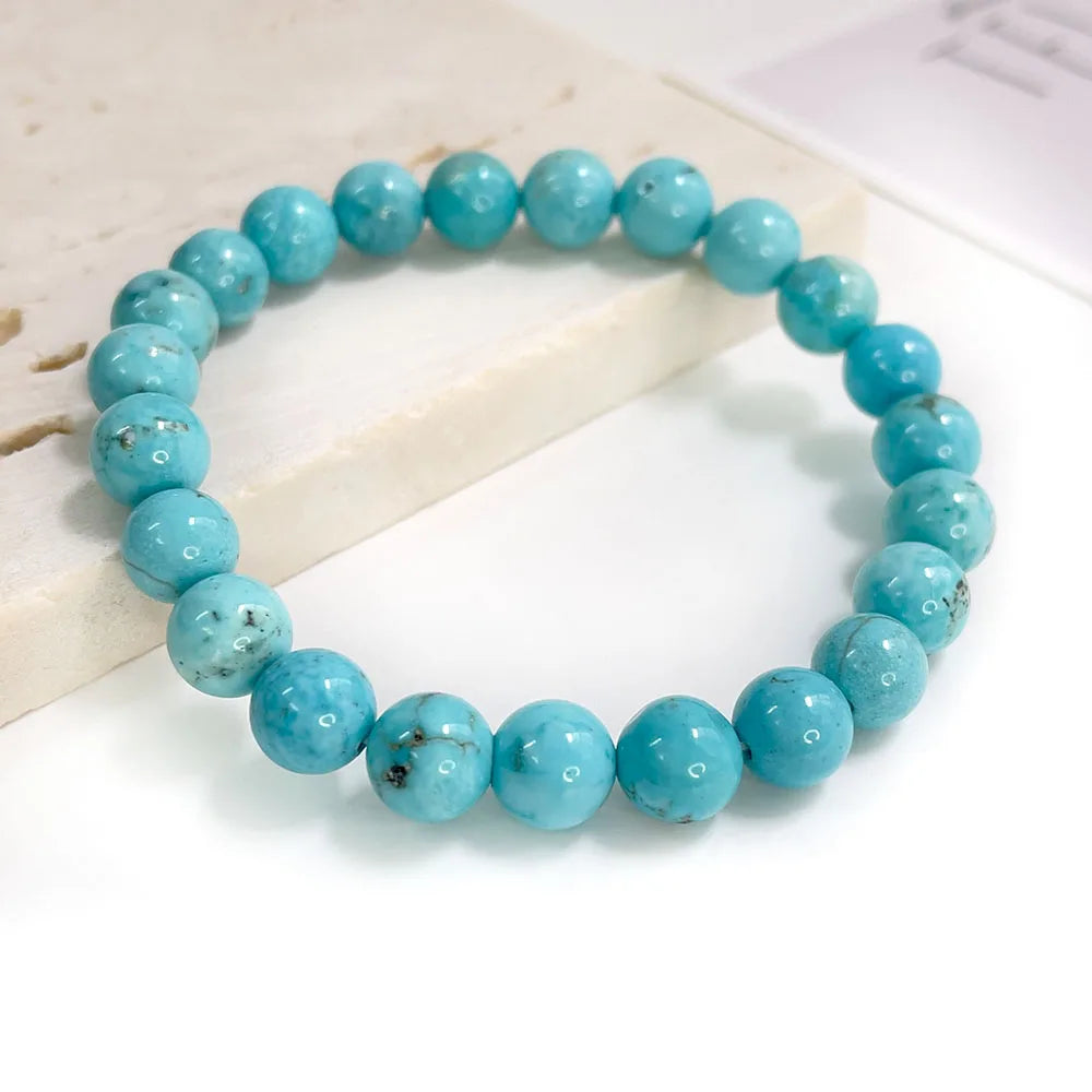 Pulseira Elegante de Pedra Natural 6mm – Modelo Unissex