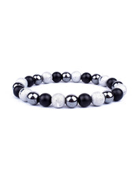 Pulseira Tripla Proteção com Olho de Tigre, Obsidiana e Pirita – Pedras Naturais 6mm