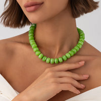 Colar choker boêmio de contas coloridas em 14 cores - foto 16