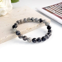 Pulseira de Pedra Natural 6mm Unissex – Elegância, Energia e Proteção