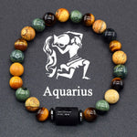 Pulseira dos Signos com Pedras Naturais Coloridas – 12 Signos