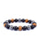 Pulseira de Olho de Tigre, Obsidiana e Pirita em Pedras Naturais 6mm