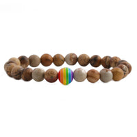 Pulseira Orgulho em Pedra Natural — 10 Cores