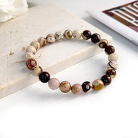 Pulseira de Pedra Natural 6mm Unissex – Elegância, Energia e Proteção