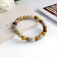Pulseira de Pedra Natural 6mm Unissex – Elegância, Energia e Proteção