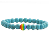 Pulseira Orgulho em Pedra Natural — 10 Cores