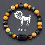 Pulseira dos Signos com Pedras Naturais Coloridas – 12 Signos