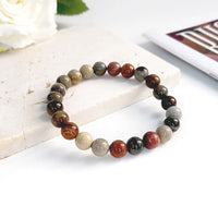 Pulseira de Pedra Natural 6mm Unissex – Elegância, Energia e Proteção