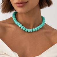 Colar choker boêmio de contas coloridas em 14 cores - foto 18