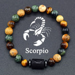 Pulseira dos Signos com Pedras Naturais Coloridas – 12 Signos