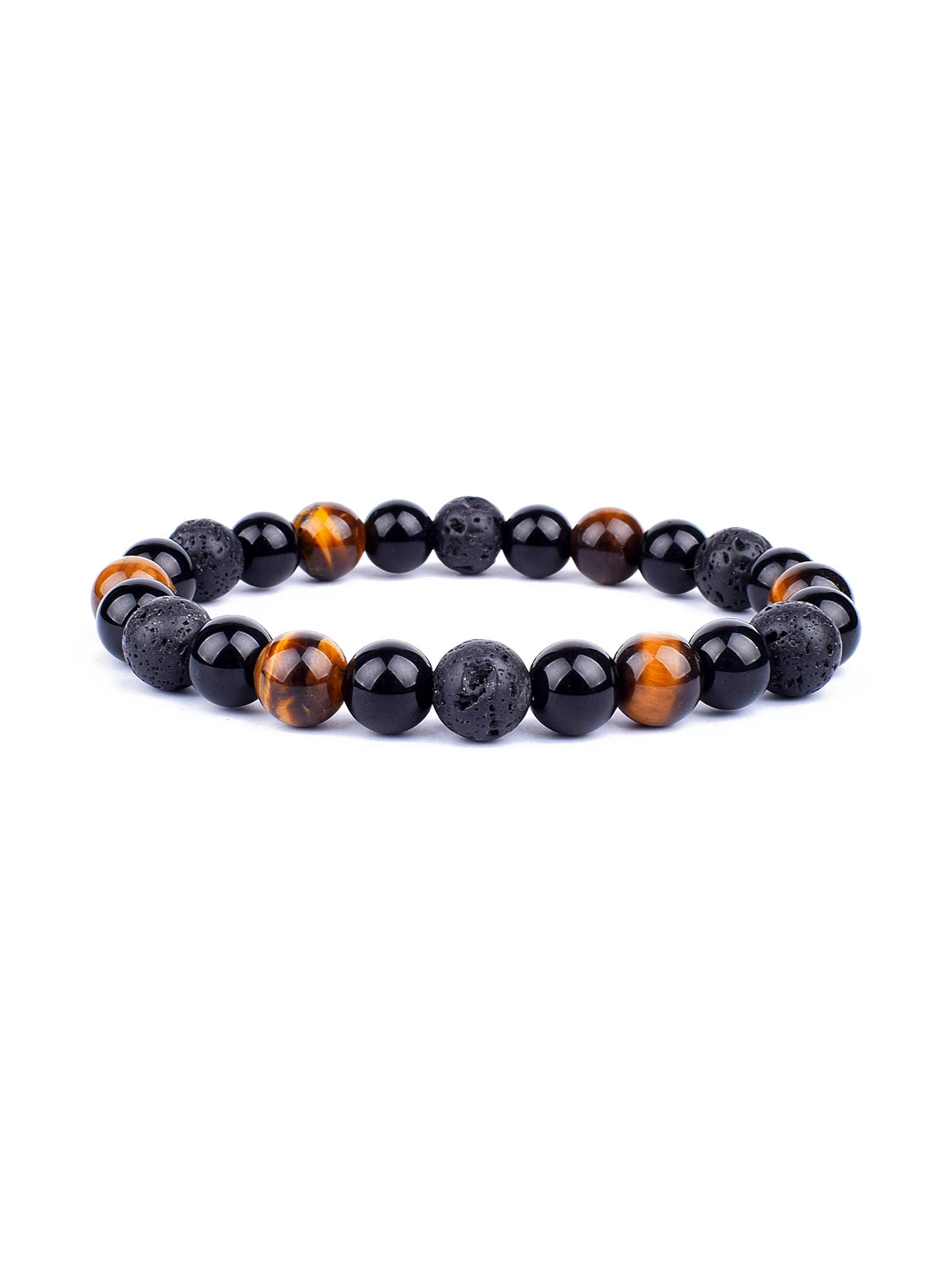 Pulseira Tripla Proteção com olho de tigre, obsidiana e pirita 6mm - foto 17