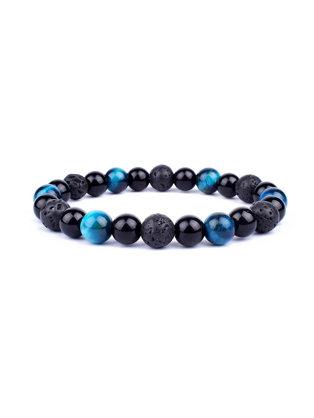 Pulseira Tripla Proteção com olho de tigre, obsidiana e pirita 6mm - foto 15
