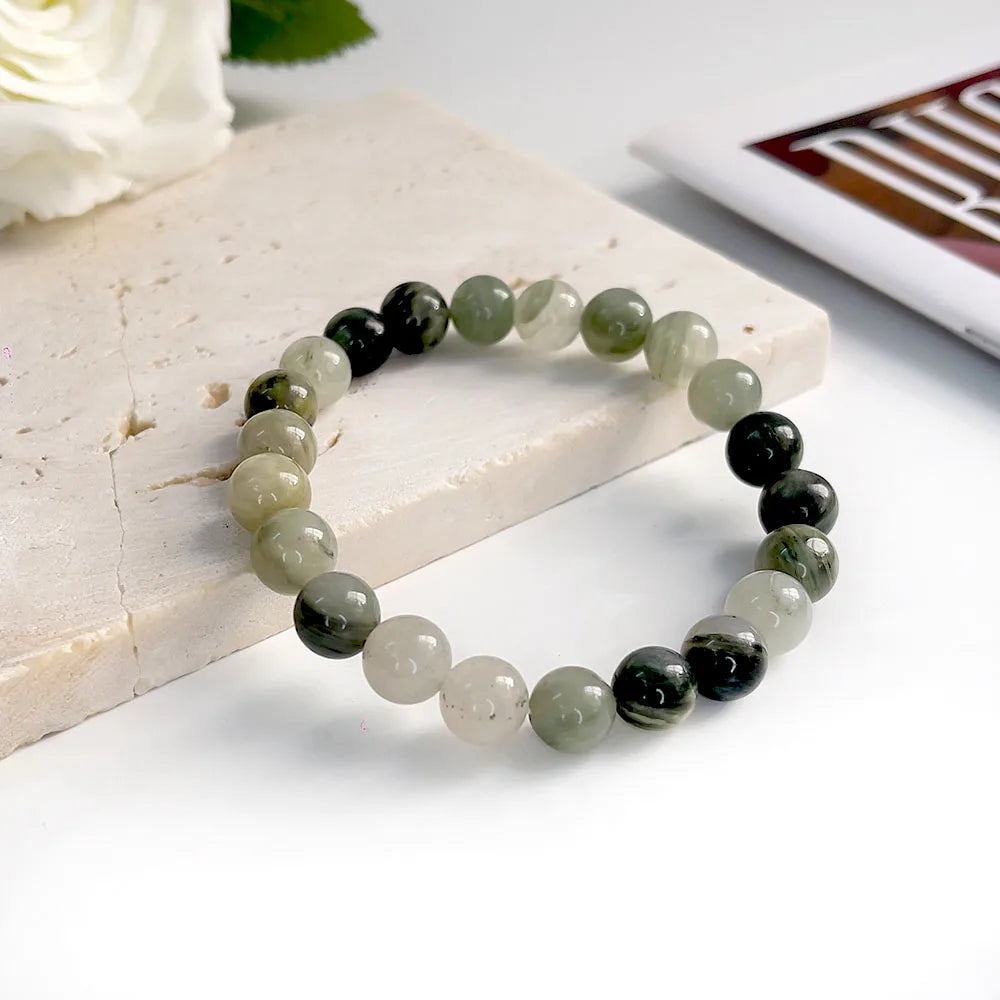 Pulseira Elegante de Pedra Natural 6mm – Modelo Unissex
